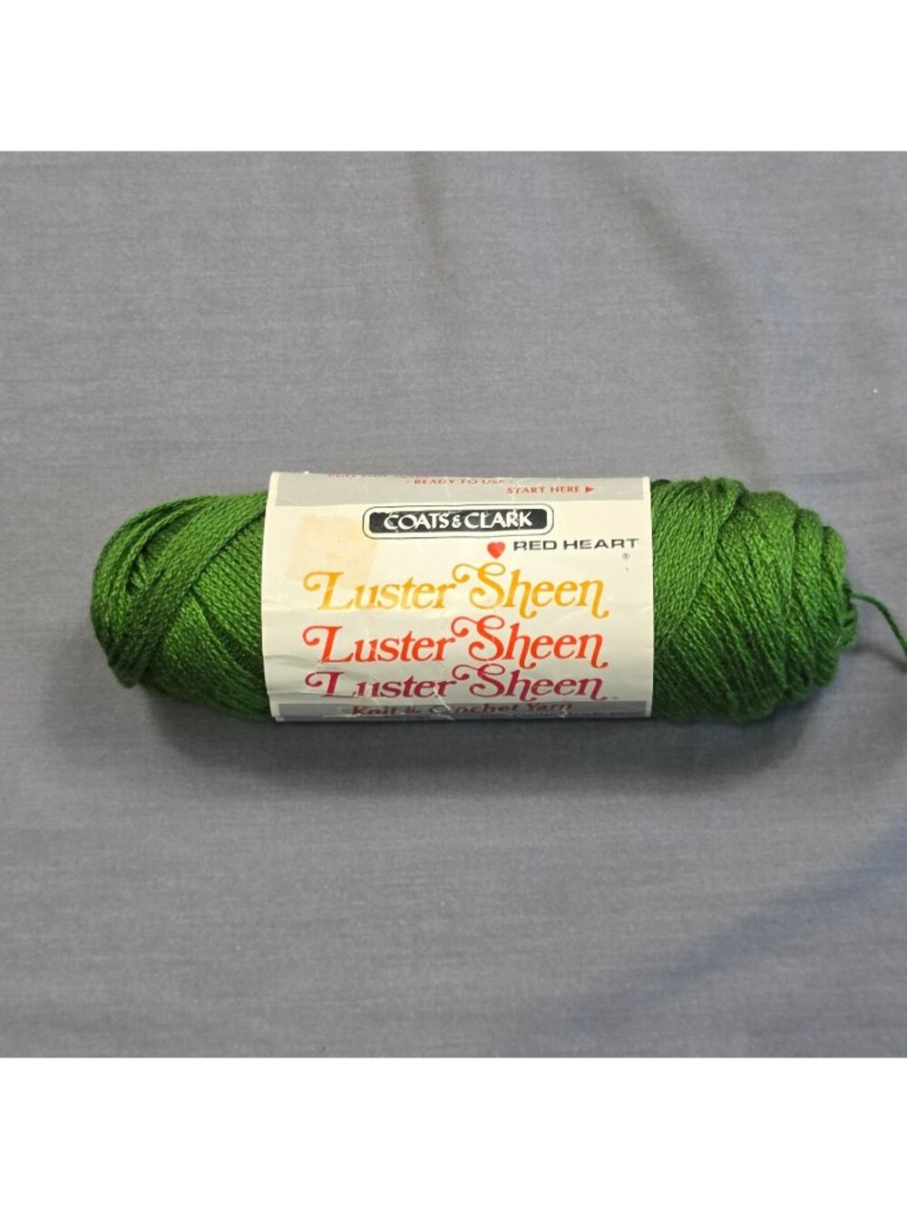 Coats & Clark Luster Sheen Knit & Crochet Yarn Pine Green 2 Oz Acrylic Fiber